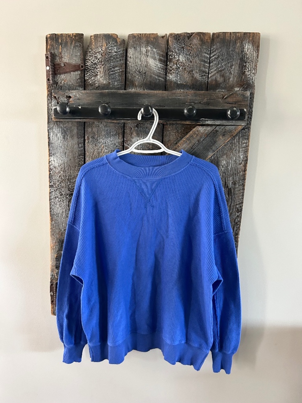 Women's Aerie Crewneck Long Sleeve Bright Blue